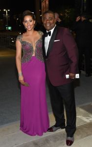 Megan Wollover and Tracy Morgan at the 67th Primetime Emmy Awards Governor's Ball.