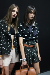 Backstage at Emporio Armani Sring 2016