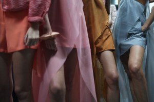 Backstage at Emporio Armani Sring 2016