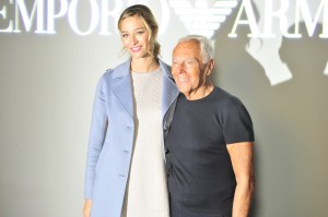Giorgio Armani Beatrice Borromeo front row emporio armani spring 2016