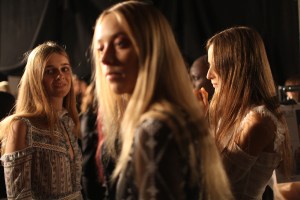 Backstage at Erdem Spring 2016