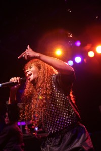 Santigold performing.
