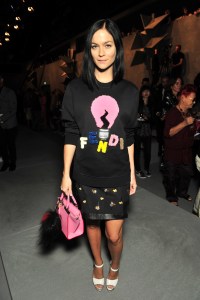 Leigh Lezark Fendi Ready to Wear Spring 2016 Front Row