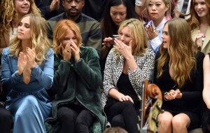 Suki Waterhouse, Sienna Miller, Kate Moss, Cara Delevingne and St Vincent Burberry Prorsum Spring 2016 Front Row