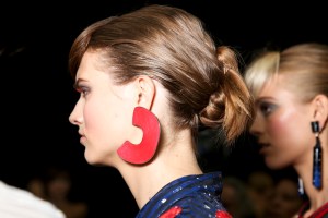 Backstage at Giorgio Armani Spring 2016