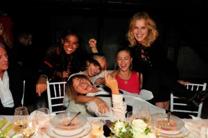 Gianna Nannini, Franca Sozzani, Beatrice Borromeo, Eva Herzigova at the Givenchy party in Milan