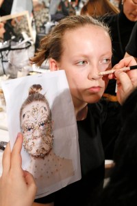 Backstage at Givenchy RTW Spring 2016