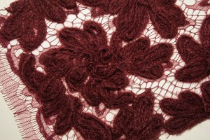 Quilted chenille lace by Sophie Hallette.