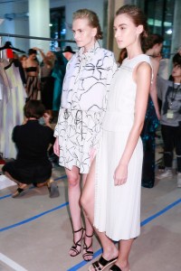 Backstage at J. Mendel RTW Spring 2016