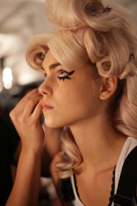Backstage at Jeremy Scott RTW Spring 2016