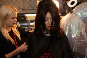 Backstage at Jeremy Scott RTW Spring 2016