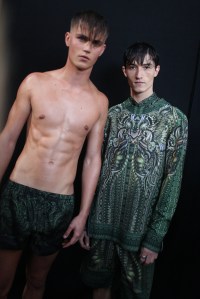 Backstage at Julien Macdonald Spring 2016