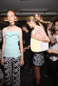 Backstage at JW Anderson Spring 2016
