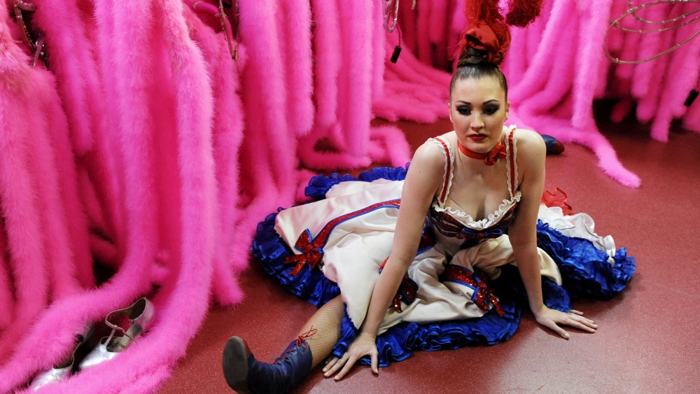Backstage at Le Moulin Rouge.