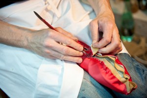 Creating a shoe at the Maison Clairvoy. Le Moulin Rouge