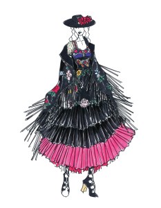 Gucci sketch for Madonna concert tour