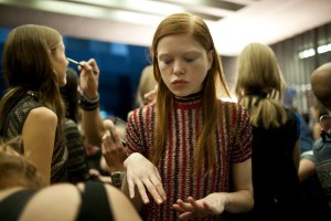 Backstage at Mary Kantrantzou Spring 2016