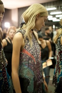 Backstage at Mary Kantrantzou Spring 2016