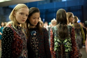 Backstage at Mary Kantrantzou Spring 2016