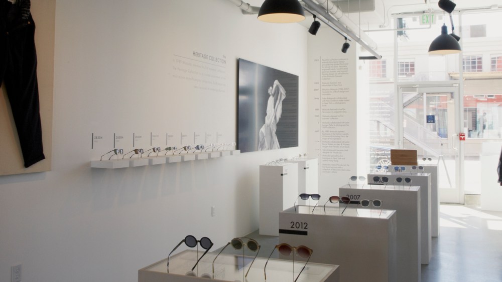 Matsuda pop-up sunglass boutique in Wittmore