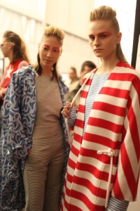 Backstage at Max Mara Spring 2016