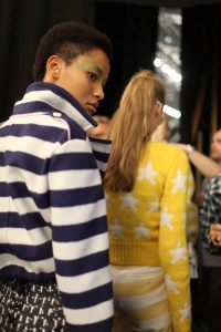 Backstage at Max Mara Spring 2016