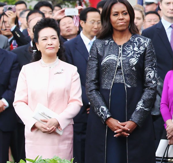 Chinese First Lady Peng Liyuan and U.S. first lady Michelle Obama