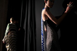 Backstage at Missoni Spring 2016
