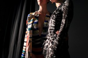 Backstage at Missoni Spring 2016