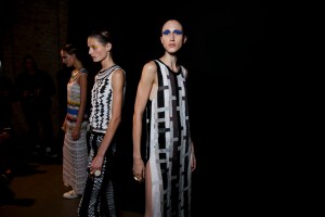 Backstage at Missoni Spring 2016