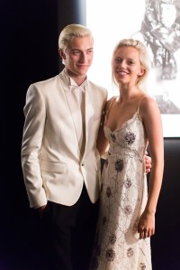 Lucky Blue and Pyper Smith at Moncler Art for Love exhibit