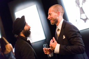 Waris Ahluwalia and Justin O'She at Moncler Art for Love exhibit