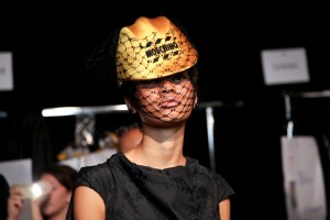 Backstage at Moschino Spring 2016