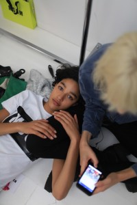 Backstage at MSGM Spring 2016
