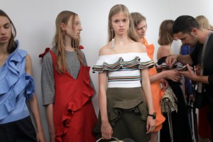 Backstage at MSGM Spring 2016