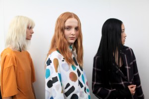 Backstage at MSGM Spring 2016