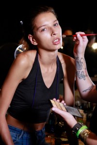 Backstage at Narciso Rodriguez RTW Spring 2016