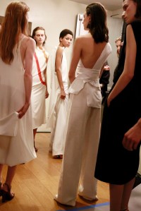 Backstage at Narciso Rodriguez RTW Spring 2016