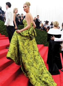 Oscar de la Renta green Ivanka Trump dress
