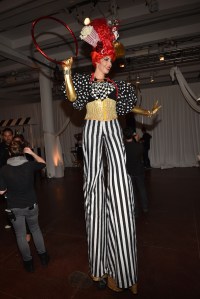 A stiltwalker from the show.