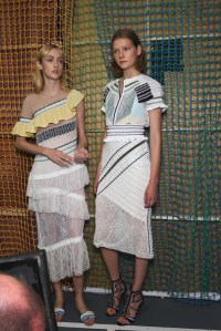 Backstage at Peter Pilotto Spring 2016
