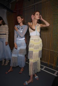 Backstage at Peter Pilotto Spring 2016