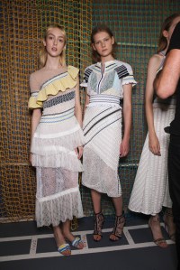 Backstage at Peter Pilotto Spring 2016