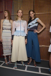 Backstage at Peter Pilotto Spring 2016