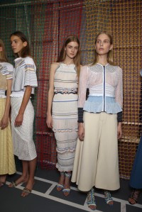 Backstage at Peter Pilotto Spring 2016
