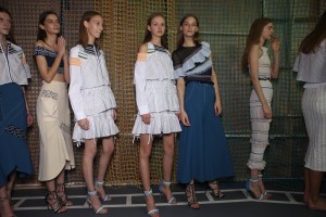 Backstage at Peter Pilotto Spring 2016