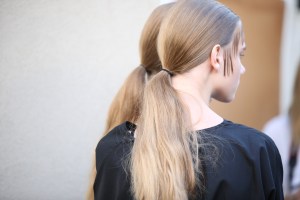 Backstage at Prada RTW Spring 2016