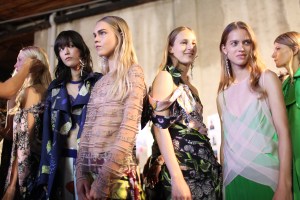 Backstage at Emilio Pucci RTW Spring 2016