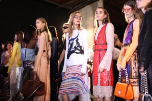 Backstage at Emilio Pucci RTW Spring 2016