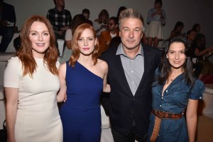 Julianne Moore, Jessica Chastain, Alec Baldwin, Hilaria Thomas Baldwin